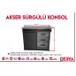 Akser Masif Ahşap Kapaklı Çekmeceli Konsol