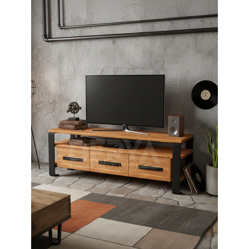 Sea Masif Ahşap 3 Çekmeceli Tv Sehpası