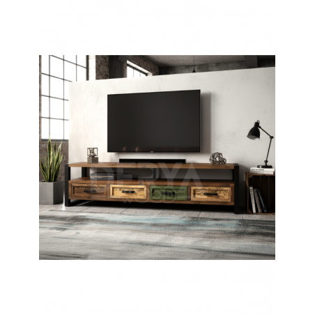 Almond Doğal Ahşap Çekmeceli Tv ünitesi