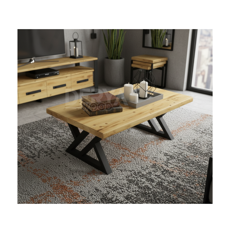 Mobel Doğal Ahşap Orta sehpa