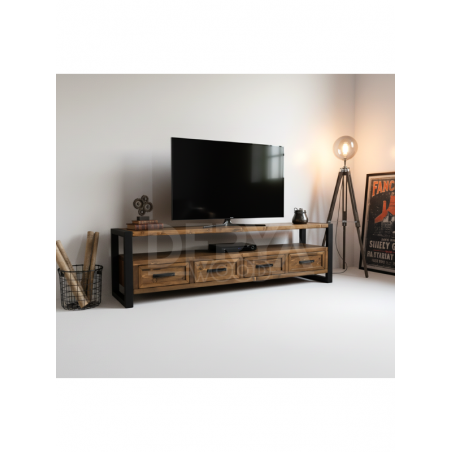 Deryawood Bell Doğal Ahşap Çekmeceli Tv Ünitesi