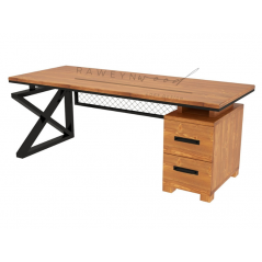 Deryawood Best Doğal Ahşap Ofis ve Çalışma Masası -Çekmece Modüllü
