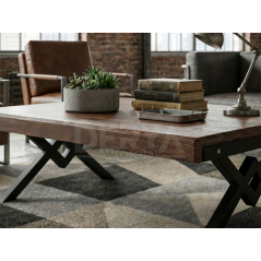 Walnut Doğal Ağaç Ofis Sehpa