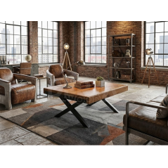 Billet Masif Ahşap Ofis Sehpa