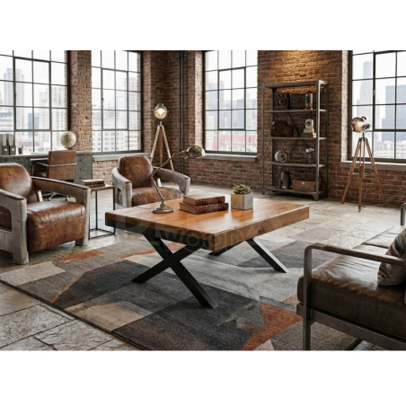 Billet Masif Ahşap Ofis Sehpa