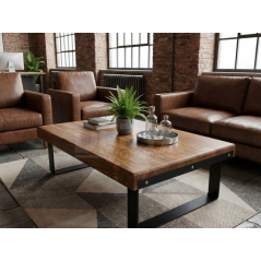 Team Doğal Ahşap Ofis Sehpa