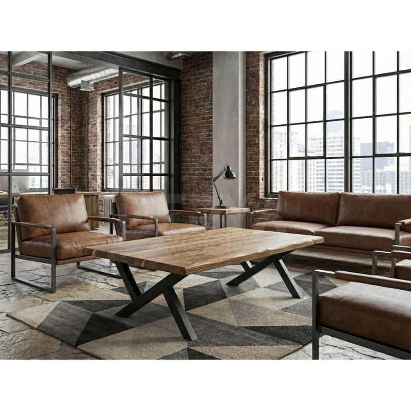 Natura Masif Ahşap Ofis sehpa