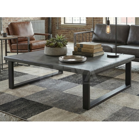 Doğal Ahşap Oak Kare Ofis Sehpası