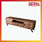 Deryawood Pearl Doğal Ahşap Çekmeceli Tv Ünitesi