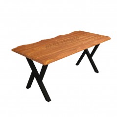 Abies Kütük Ahşap Sulamalı Yemek Masası