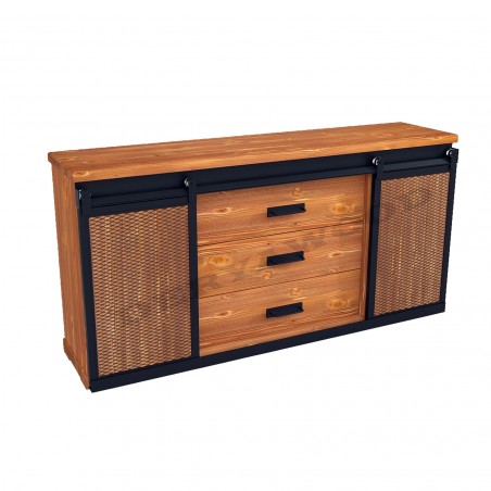 Vega Masif Ahşap 3 Çekmeceli  Sürgülü Konsol