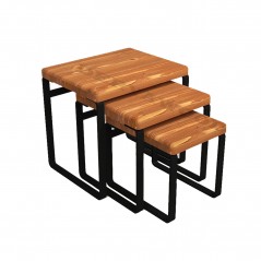 Trie Masif Ahşap 3 lü zigon