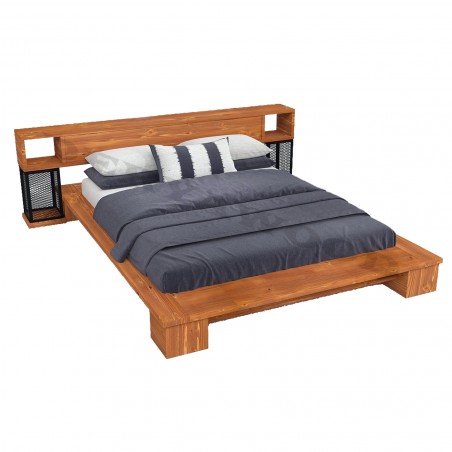 Mar Ahşap Raf Başlıklı Karyola