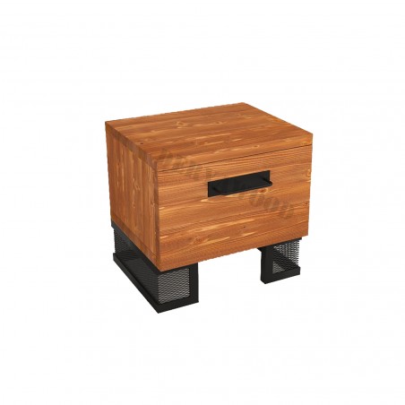 Noz Doğal Ağaç Çekmeceli Komodin