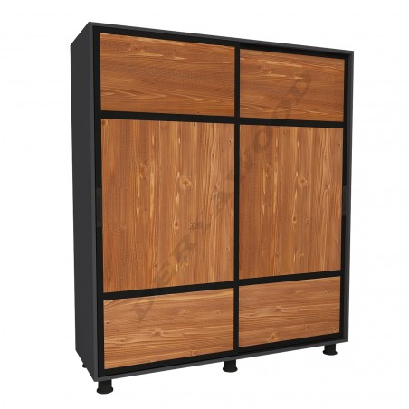 Nova Masif Ahşap Sürgülü Gardrop