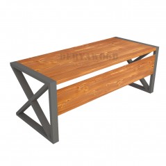 Silver Ahşap Ofis Masası-Gri Ayak