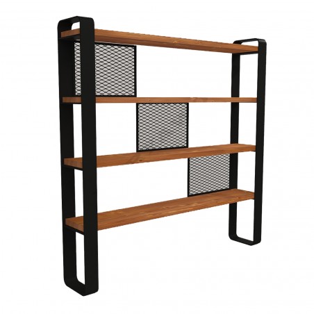 Helen Doğal Ahşap Kitaplık