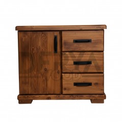 Aden Doğal Ahşap Çekmeceli Ofis Dolap