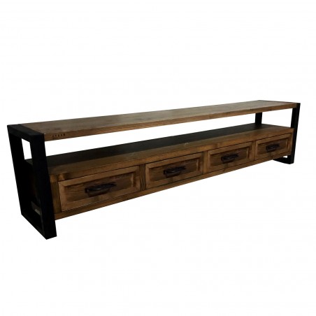 Deryawood Bell Doğal Ahşap Çekmeceli Tv Ünitesi
