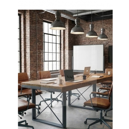 Lotus Masif Toplantı Masası-Gri Ayak