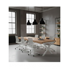 Sirius  Ahşap Toplantı Masası-Beyaz Ayak