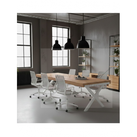 Sirius  Ahşap Toplantı Masası-Beyaz Ayak