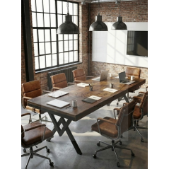 Cissus Masif Ahşap Toplantı Masası