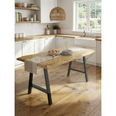 Atair Masif Ağaç Sulamalı Mutfak Masası