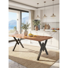 Laurus Masif Ahşap Sulamalı Mutfak Masası