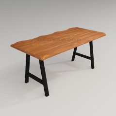 Atair Masif Ağaç Sulamalı Mutfak Masası