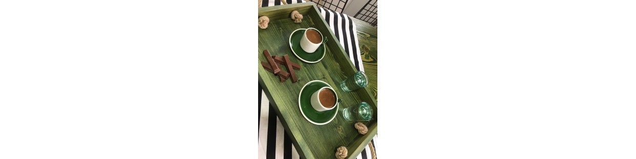 Kafe Sunum Tepsisi-kahve-çay